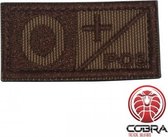 Bloedgroep O+ POS Geborduurde Militaire Patch - 2,6 x 5 cm
