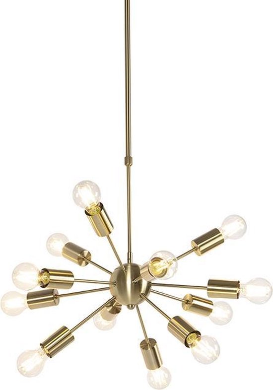 QAZQA tubi - Art Deco Hanglamp eettafel - 12 lichts - Ø mm - Goud/ -... |