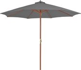 Tuinparasol met houten paal 300 cm antraciet