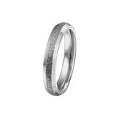 Lucardi Dames Ring gediamanteerd - Ring - Cadeau - Staal - Zilverkleurig