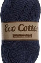 Lammy yarns Eco Cotton katoen garen donker blauw 890 - naald 4,5 a 5mm - 100 grams