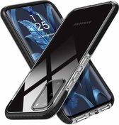 Hoesje Geschikt Voor Samsung Galaxy S20 Plus Anti Shock Hoesje - Zwart & Transparant