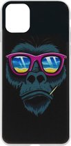 ADEL Siliconen Back Cover Softcase Hoesje Geschikt Voor iPhone 11 Pro Max - Apen Gorilla
