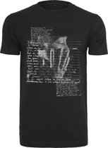 Heren T-Shirt Tupac Lyrics Tee Zwart