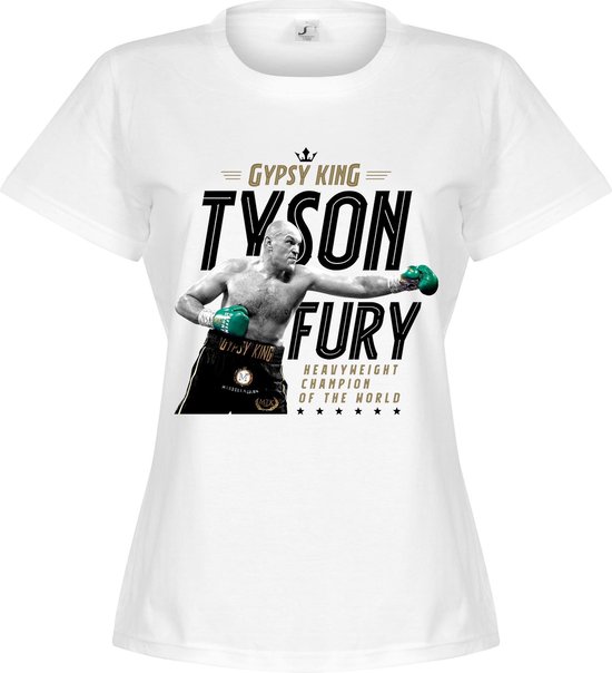 Tyson Fury Heavyweight Champion Picture T-Shirt - Wit - Dames - L | bol.com