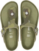 Birkenstock Gizeh Desert Soil Camo narrow SMU Jongens Slippers - Green - Maat 39