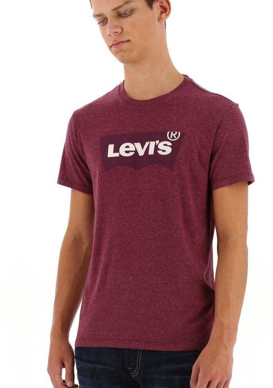 Levi\u2019s T-shirt wit-rood prints met een thema casual uitstraling Mode Shirts T-shirts Levi’s 