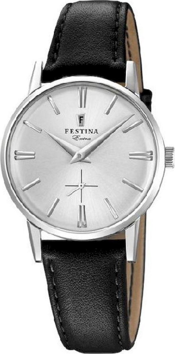 Festina F20254-1 Vintage - Horloge - Staal - Zilverkleurig - Ø 29 mm