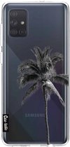 Casetastic Samsung Galaxy A71 (2020) Hoesje - Softcover Hoesje met Design - Palm Tree Transparent Print