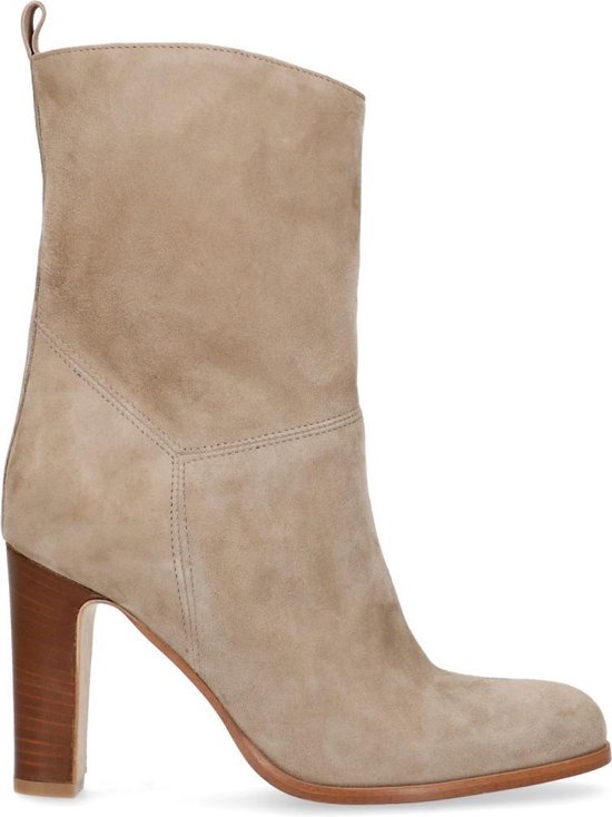 | Manfield Dames Taupe suède enkellaarsjes met Taupe suède enkellaarsjes Dames | MANFIELD