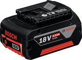 Bosch Professional GBA 18 V 5,0 Ah M-C accupack, 18 volt accuspanning, 5 Ah accucapaciteit, gewicht 620 gram