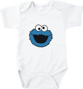 Rompertjes baby met tekst - Koekiemonster Sesamstraat - Romper wit - Maat 62/68