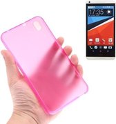 HTC Desire 816 - hoes cover case - TPU - roze - transparant