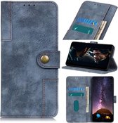 Samsung Galaxy A71 Book Case Kunst Leer Blauw