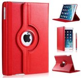 P.C.K. Hoesje/Boekhoesje/Bookcover draaibaar rood geschikt voor Apple iPad MINI 1/2/3 MET PEN EN GLASFOLIE
