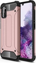 Samsung Galaxy A41 Hoesje Shock Proof Hybride Back Cover Roze