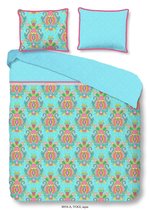 Happiness Dekbedovertrek 8054-A Yogi - Tweepersoons - 200x200/220 cm - Aqua