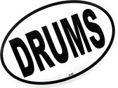 Ovalen sticker Drums