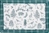 Placemat ( set van 6 ) | 48*33 cm | Groen | 100 % katoen | Clayre & Eef | WF40