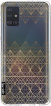 Casetastic Samsung Galaxy A51 (2020) Hoesje - Softcover Hoesje met Design - Golden Diamonds Print