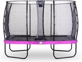 EXIT Elegant Premium trampoline rechthoek 244x427cm met Deluxe veiligheidsnet - paars