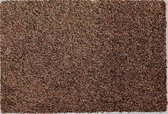 Ikado  Ecologische katoenen droogloopmat bruin, zonder boord  58 x 118 cm