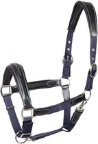 PFIFF halster 'Caline' met leren applicatie PONY dunkelblau-schwarz