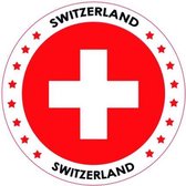 50x Bierviltjes Zwitserland thema print - Onderzetters Zwitserse vlag - Landen decoratie feestartikelen