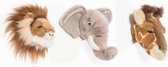 Wild&Soft  Babykameraccessoires - Mini Dierenkoppen - Safari