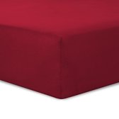 VISION Hoeslaken - 180x200 cm - Rood - 100% katoen