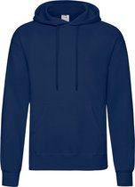 Fruit of the Loom capuchon sweater donkerblauw/navy voor volwassenen - Classic Hooded Sweat - Hoodie - Heren kleding M (EU 50)