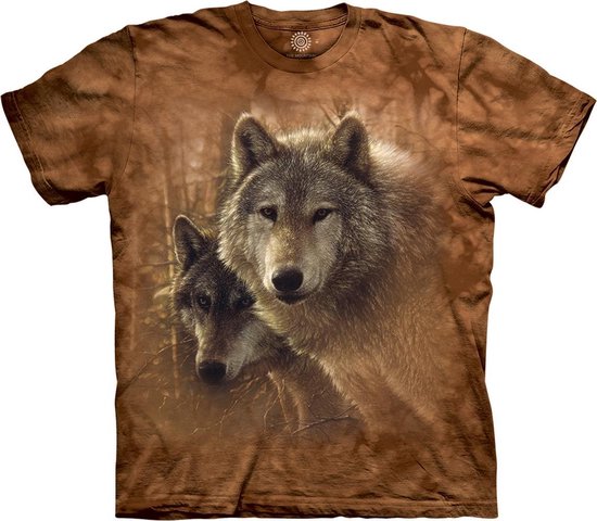 The Mountain T-shirt Woodland Companions Wolves T-shirt unisexe Taille L.