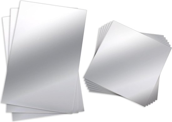 Onweersbui versieren optie 9-delige spiegelplaten - Plastic spiegel zelfklevende tegel (6 inch x 6  inch en 6 inch... | bol.com