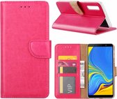 Samsung Galaxy A9 2018 Roze Booktype / Portemonnee TPU Lederen Hoesje