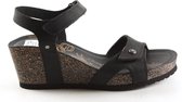 Panama Jack JULIA BASICS B1 - Volwassenen Sandalen met hakDames Sandalen - Kleur: Zwart - Maat: 38