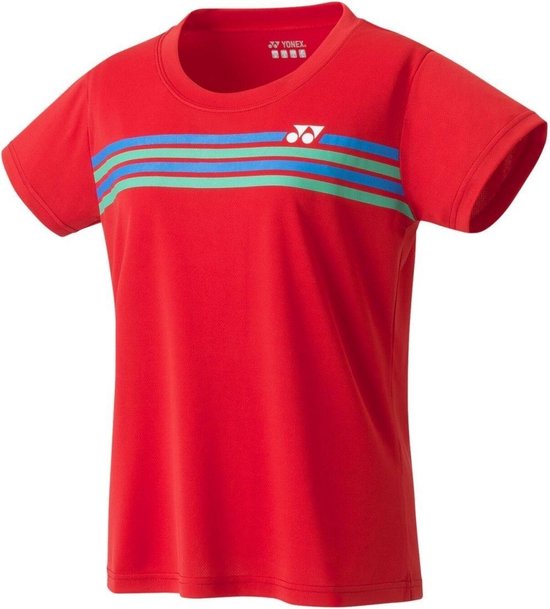 Yonex Tennisshirt Team Shirt Rood Dames Maat S