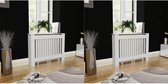 Radiatorombouw 2 st 112 cm MDF wit