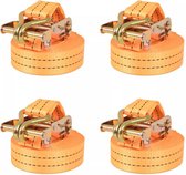 Spanbanden 1 ton 6mx38mm oranje 4 st