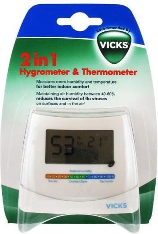 Vicks Hygrometer en Thermometer Wit bol