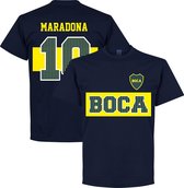 Boca Juniors Maradona 10 Stars T-Shirt - Navy - L