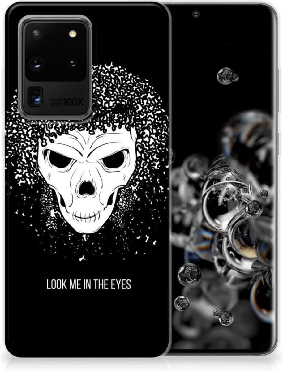 Silicone Back Case Samsung Galaxy S20 Ultra Skull Hair