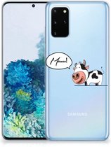 Geschikt voor Samsung Galaxy S20 Plus Telefoonhoesje met Naam Cow