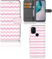 GSM Hoesje OnePlus Nord N10 Hoesje ontwerpen Waves Roze