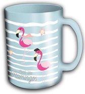 Flamingo Drinkbeker Look Like Meisjes 350 Ml Grijsblauw/roze