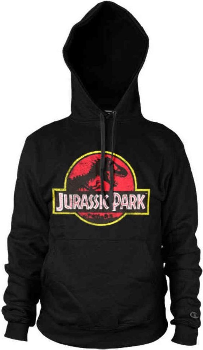 Jurassic Park Distressed Logo Heren Trui met capuchon - zwart - S
