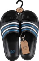 Xq Footwear Badslippers Multi Heren Eva Zwart/blauw Maat 44