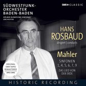 Hans Rosbaud Conducts Gustav Mahler - Symphonies 1.4.5.6.7.9 / Das Lied Von Der Erde (The Song Of The Earth)