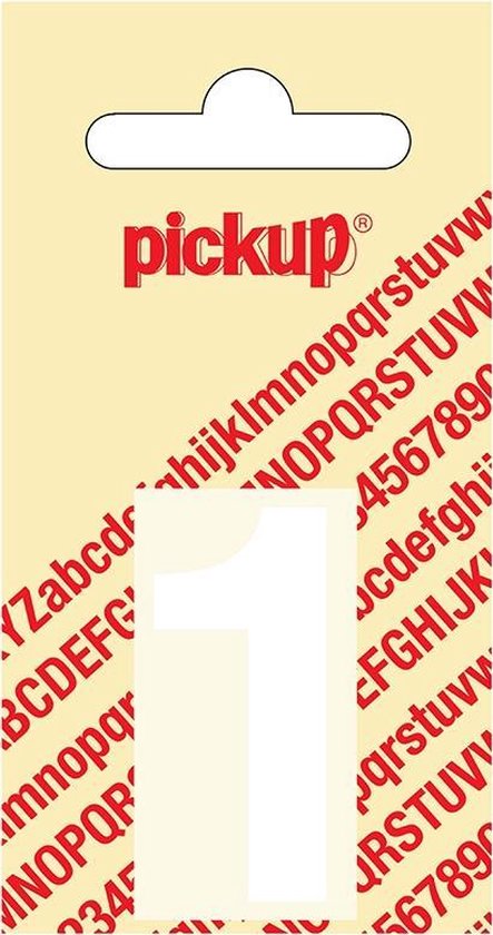 Pickup plakcijfer Helvetica 40 mm - wit 1