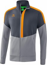 Erima Squad Trainingsjack Kind Slate Grijs-Monument Grijs-New Oranje Maat 152