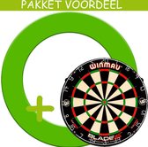 Dartbord Surround VoordeelPakket - Dual Core -  Rubberen Surround-- (Groen)   Groen